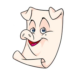Contract pig metaphor bad deal 
cartoon illustration isolated image