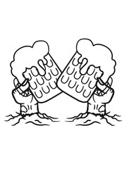 2 freunde team crew bier krug glas oktoberfest saufen party trinken durst alkohol boden grab auferstehen hand arm zombie tot gestorben untoter wandelnde leiche horror halloween