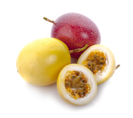 Passion fruit isolated on white background