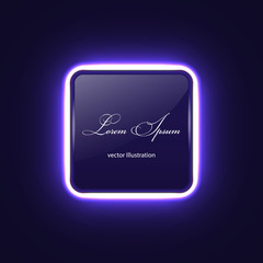 neon square banner