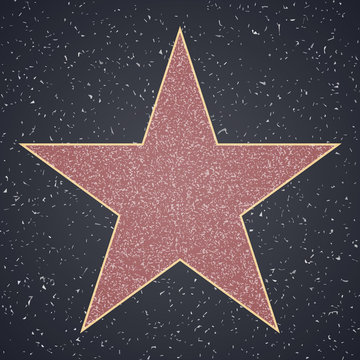 Walk Of Fame. star blank template