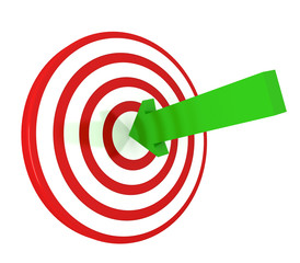 Arrows hitting the center of target - success business concept