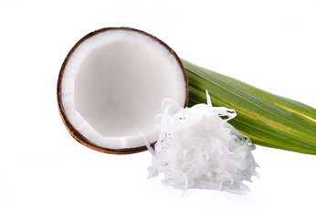 Coconut on a white background.