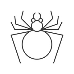 spider, halloween related hollow outline icon, editable stroke