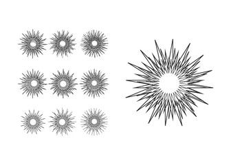 Fototapeta premium Icon star. Sparkles collection. Sparks vector icons set