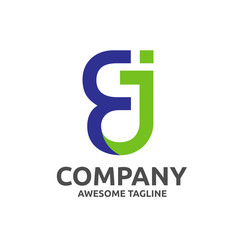 Abstract creative Letter ej Logo Design Vector isolated on white.