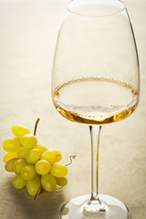 White wine in a glass