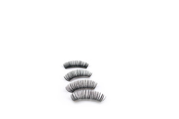 Eyelashes use on white background