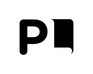 Fototapeta premium black silhouette initial typography alphabet font typeset logotype image vector icon