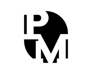 black silhouette initial typography alphabet font typeset logotype image vector icon