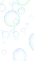 Light pastel colored background with pink bubbles. Wallpaper, texture blue balloons. 3D illustration