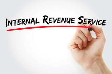 IRS - Internal Revenue Service acronym, business concept background