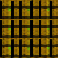 Seamless background with a knitted texture, imitation of wool. Multicolored diverse squares.