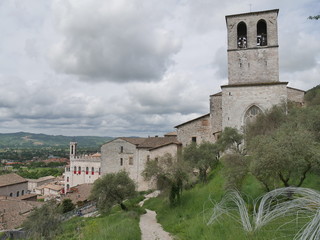 Fototapeta na wymiar Gubbio - panorama dagli orti della cattedrale di San Mariano e Giacomo