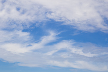 Blue sky and beautiful clouds, nature background