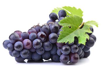 Grapes on a white background