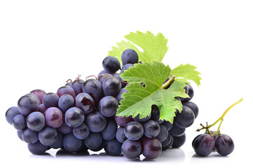 Grapes on a white background