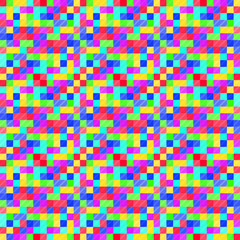 Seamless pattern background from a variety of multicolored squares.