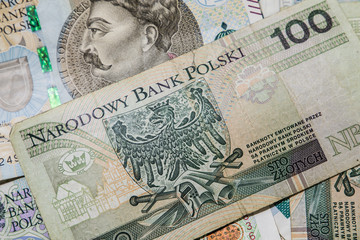Obraz na płótnie Canvas polish money background