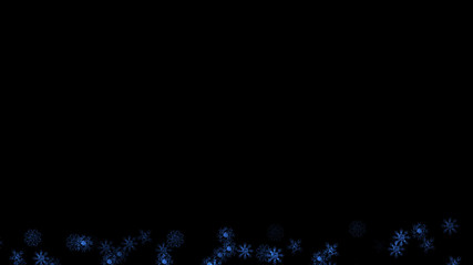 Obraz premium Abstract background with a variety of colorful snowflakes. Big and small.