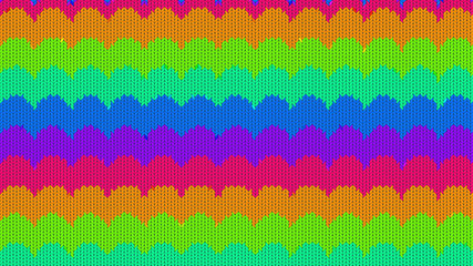 Background with a knitted texture, imitation of wool. Multicolored diverse lines.