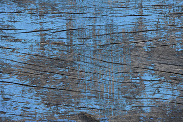 Vintage of old wooden with blue color background.