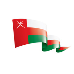 Oman flag, vector illustration on a white background