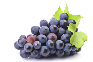 Grapes on a white background