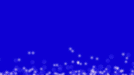 Abstract background with a variety of colorful snowflakes. Big and small.