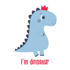 cartoon dinosaur on white