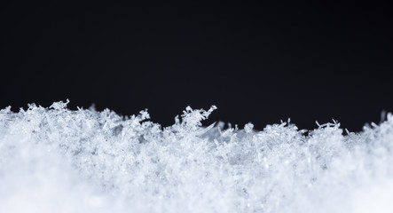 
crystals of snow, ice