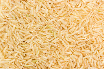 Background of the brown rice close-up