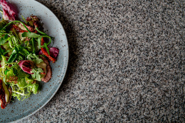 salad with cold beef