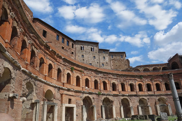 Naklejka premium Trajan forum markets complex in Rome