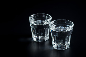Vodka in shot glass.