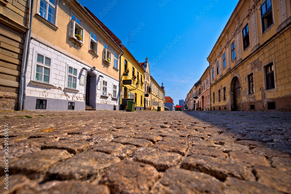 Wall mural old paved street in tvrdja historic town of osijek