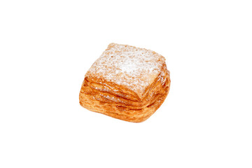 Sweet pastry bun isolated on white background