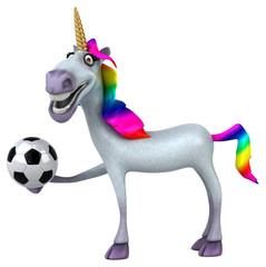 Naklejka na ściany i meble Fun unicorn - 3D Illustration