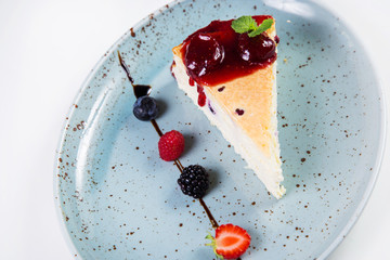 casserole with berries