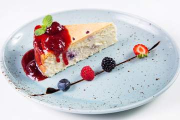casserole with berries