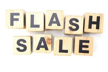 flash sale alphabet letters isolated on white background