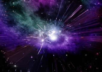 galaxy in a free space