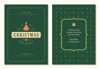 Christmas greeting card design template.