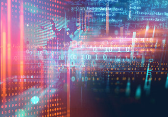 digital code number abstract technology background