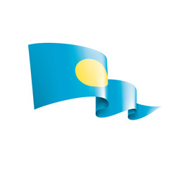 Palau flag, vector illustration on a white background