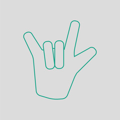 Rock hand icon