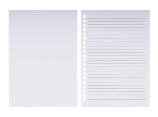 Blank white paper sheet