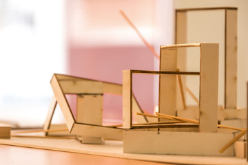 White town made from paper.
