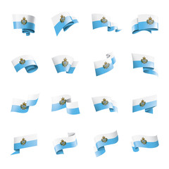 San Marino flag, vector illustration on a white background