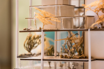 White town made from paper.